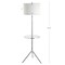 Jonathan Y Hall 62 in. Metal LED End Table Floor Lamp, Chrome JYL2012B - alternate 4