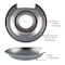 Range Kleen Steel Drip Pans and Trim Rings 6.19 in. W 1034R68U4X - alternate 5