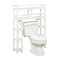 Homeroots White Finish 2 Tier Solid Wood Over Toilet Organizer 380020 - alternate 6