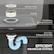 Wrightmaster 39.4 in. Stainless Steel 1-Compartment Commercial Kitchen Sink with Faucet and Dual Storage Shelves ZR-217248 - alternate 6