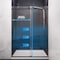 Anzzi 48in Reversible Frameless Sliding Glass Shower Door w/ Soft-Close System Matte Black Finish SD-AZ20-01MB - alternate 9