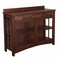 Homeroots 44in Brown Wood With Glass Sideboard with Two Doors 401670 - alternate 6