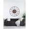 Homeroots 56" Circle Copper Metal and Glass Analog Exposed Gear Wall Clock 485979 - alternate 7