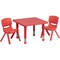 Flash Furniture Square Activity Table, Plastic, Steel, Red YU-YCX-0023-2-SQR-TBL-RED-R-GG - alternate 1