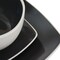 Gibson Elite Soho Lounge 16 Piece Stoneware Dinnerware Set in Black/White 750119785M - alternate 3