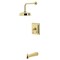 Kingston Brass Single-Handle Pressure Balanced Tub and Shower Faucet, Polished Brass KB5892AL - alternate 1