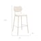 Homeroots Set of Four 30" Light Gray Fabric Faux Leather and Steel Bar Height Bar Chairs, 4PK 668803 - alternate 5