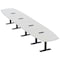 Skutchi Designs Arc Boat Conference Table With Power, 48 in W, 240 in L HAR-ABOT-48X240-T.BK-U779-EBLK - alternate 1
