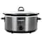 Crockpot Crock Pot Classic 6 Quart Oval Slow Cooker in Black Stainless Steel With Stoneware Crock 2131367 - alternate 1