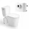 Anzzi Nesso Rear Outlet Macerating 2-Piece 1.6 GPF Single Flush Elongated Upflush Toilet with 0.8 HP White TL-AZ600MPWHKIT - alternate 1