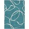 Homeroots 9' X 12' Teal Blue And Ivory Abstract Washable Indoor Outdoor Area Rug 597527 - alternate 6