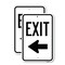 Signmission Parking Lot Sign Exit Sign Left Arrow, 12'' X 18'' 2 Signs, Heavy Gauge Aluminum, 2PK A-1218-2PACK-23422 - alternate 1