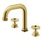 Vigo Hart Two Handle Three-Hole Widespread Bathroom Faucet in Matte Brushed Gold VG01305MG - alternate 1