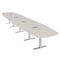 Skutchi Designs Arc Boat Conference Table With Power, 48 in W, 216 in L HAR-ABOT-48X216-T-K458-ESIL - alternate 1