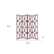 Homeroots 84" Red Solid Wood Folding Four Panel Screen Room Divider 342723 - alternate 3