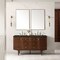 James Martin Vanities Amberly 60" Double Vanity, Mid-Century Walnut, w/ 3 CM Phantome Eclos Top 670-V60D-WLT-3PHT - alternate 8
