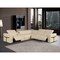 Homeroots Beige Italian Leather Modular L Shaped Six Piece Corner Sectional With Console 534847 - alternate 6
