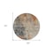 Homeroots 8' Khaki Gray And Copper Round Abstract Washable Indoor Outdoor Area Rug 606112 - alternate 5