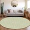 Homeroots 8' Mint Green And Ivory Round Geometric Washable Indoor Outdoor Area Rug 596125 - alternate 4