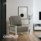 Leisuremod Jefferson Leather Modern Design Accent Armchair with Elegant Silver Frame, Grey JAS29GR-L - alternate 9
