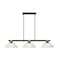 Z-Lite Bronte 3 Light Billiard, Matte Black and Rubbed Brass, White Linen 1955-3MB-RB-DWL14 - alternate 4