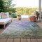 Homeroots 8' X 10' Lavender Olive Green And Silver Abstract Washable Indoor Outdoor Area Rug 617362 - alternate 8