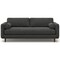 Homeroots 89" Gray Fabric Sofa With Brown Legs 640984 - alternate 1