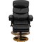 Flash Furniture Black LeatherSoft Recliner & Ottoman w/ Wood Base BT-7828-PILLOW-GG - alternate 1