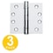 Global Door Controls 4.5 in Leaf W x 4.5 in Leaf H, Chrome CP4545BB-26-3 - alternate 1