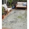 Homeroots 5' X 8' Linen Fern Green And Beige Abstract Washable Indoor Outdoor Area Rug 630796 - alternate 1
