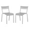 Flash Furniture Silver All-Weather Armless Steel Dining Chair, 2PK 2-XU-CH-10318-SIL-GG - alternate 1