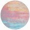 Homeroots 8' Salmon And Beige Round Abstract Washable Indoor Outdoor Area Rug 610963 - alternate 7