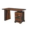 Homeroots 54" Dark Brown and Light Brown Solid Wood Writing Desk With Three Drawers 565282 - alternate 16