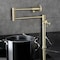 Kingston Brass Deck Mount Pot Filler Faucet with Knurled Handle, Brushed Brass KS4707RKX - alternate 4