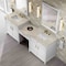James Martin Vanities Bellshire 96" Dual Vanity Set with 24" Make-Up Counter, Bright White w/3 cm Tajnar Eclos Top 660-VMC96-BW-3TJR - alternate 3