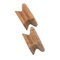 Homeroots Set of Two Brown Wood Square Drawer Pull Knobs, 2PK 476579 - alternate 1
