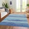 Homeroots 3' X 5' Blue Abstract Washable Indoor Outdoor Area Rug 608637 - alternate 7