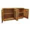 Homeroots 72in Natural Distressed Solid Wood Carved Geometric Sideboard with Four Doors 488643 - alternate 5