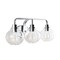 Jonathan Y Sandrine 26.25" 3-Light Iron/Seeded Glass Cottage Rustic LED Vanity Light, Chrome JYL7528B - alternate 9