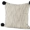 Homeroots 18" Cream And Black Abstract Wool Blend Throw Pillow Cover with Pompoms 608280 - alternate 5