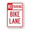 Signmission No Parking Bike Lane, Heavy-Gauge Aluminum Rust Proof Parking Sign, 18" x 24", A-1824-25050 A-1824-25050 - alternate 1