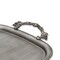 Homeroots 19" Silver Cast Iron Handmade Vanity Tray With Handles 625655 - alternate 7