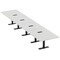 Skutchi Designs 18ft Rectangular Conference Table With Power | Harmony Series | 18 Person Meeting Room Table HAR-REC-48x216-T.BK-U779-EBLK - alternate 1