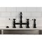 Kingston Brass Bridge Kitchen Faucet with Brass Sprayer, Matte Black KS7270BPLBS - alternate 5