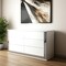 Homeroots 61" White Wood Lighted Six Drawer Double Dresser 564683 - alternate 13