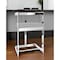 Homeroots 26" Gray and Silver Velvet and Stainless Steel Low Back Counter Height Bar Chair 555077 - alternate 5