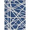 Homeroots 3' X 5' Navy Blue And Ivory Geometric Washable Indoor Outdoor Area Rug 600474 - alternate 4