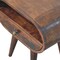 Homeroots 21" Brown Solid Wood Round One Drawer Nightstand 651851 - alternate 5