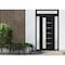 Vdomdoors Front Exterior Prehung FiberGlass Door Frosted Glass / Manux 8088 Matte Black / 2 Sidelight and Tra MANUX8088EXD-BLK-W12+36+12 x H80+14-RH - alternate 3