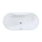 Kingston Brass 55" Acrylic Oval Double Ended Freestanding Tub with Drain, Glossy White/Brushed Nickel VTDE552823C428 - alternate 1